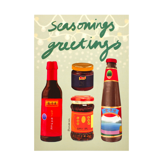 Seasonings Greetings Christmas Card